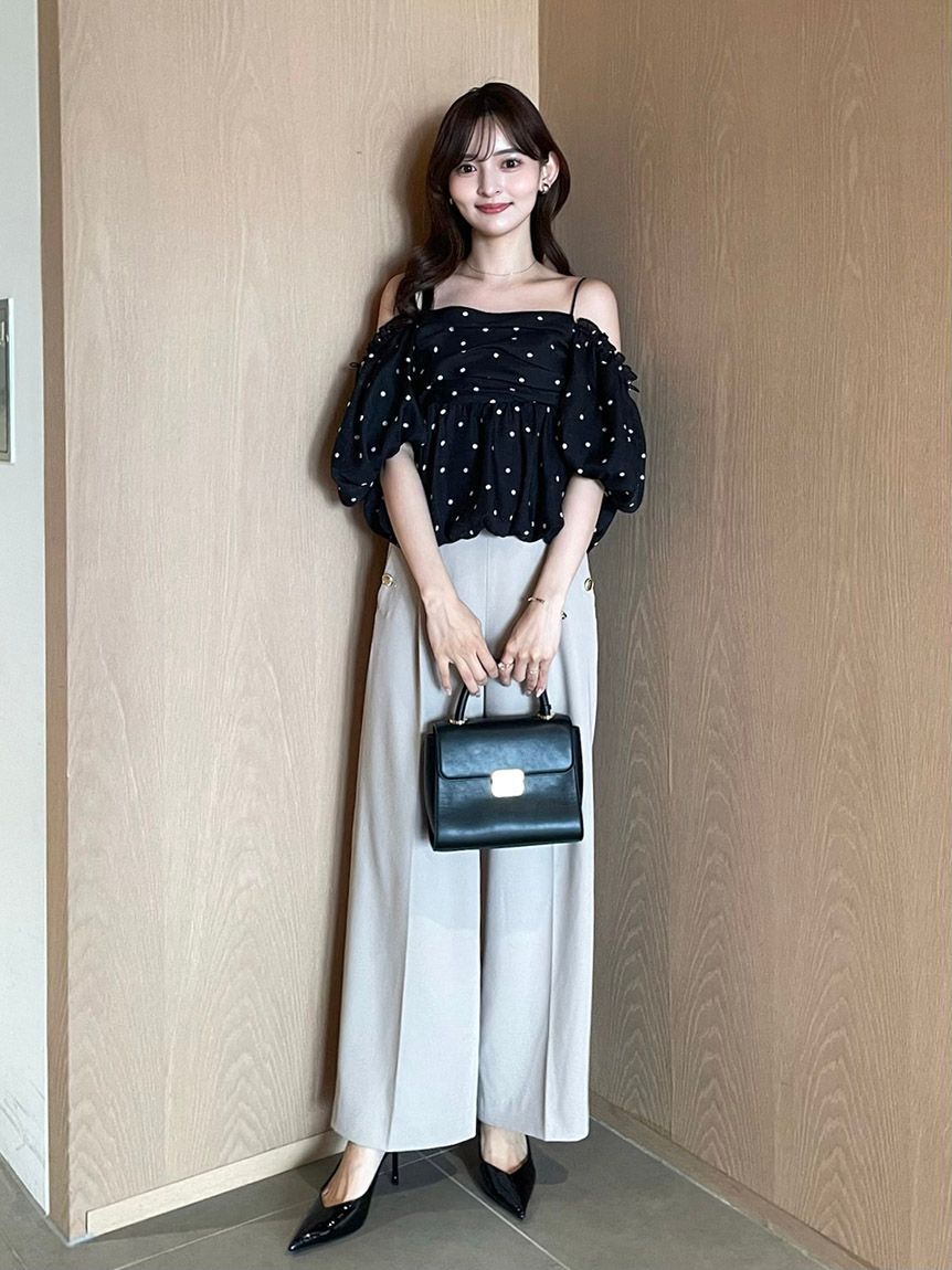 FRAY I.D「【WEB限定】オフショルパフスリーブブラウス／ウォッシャブル」|シャツ・ブラウス|