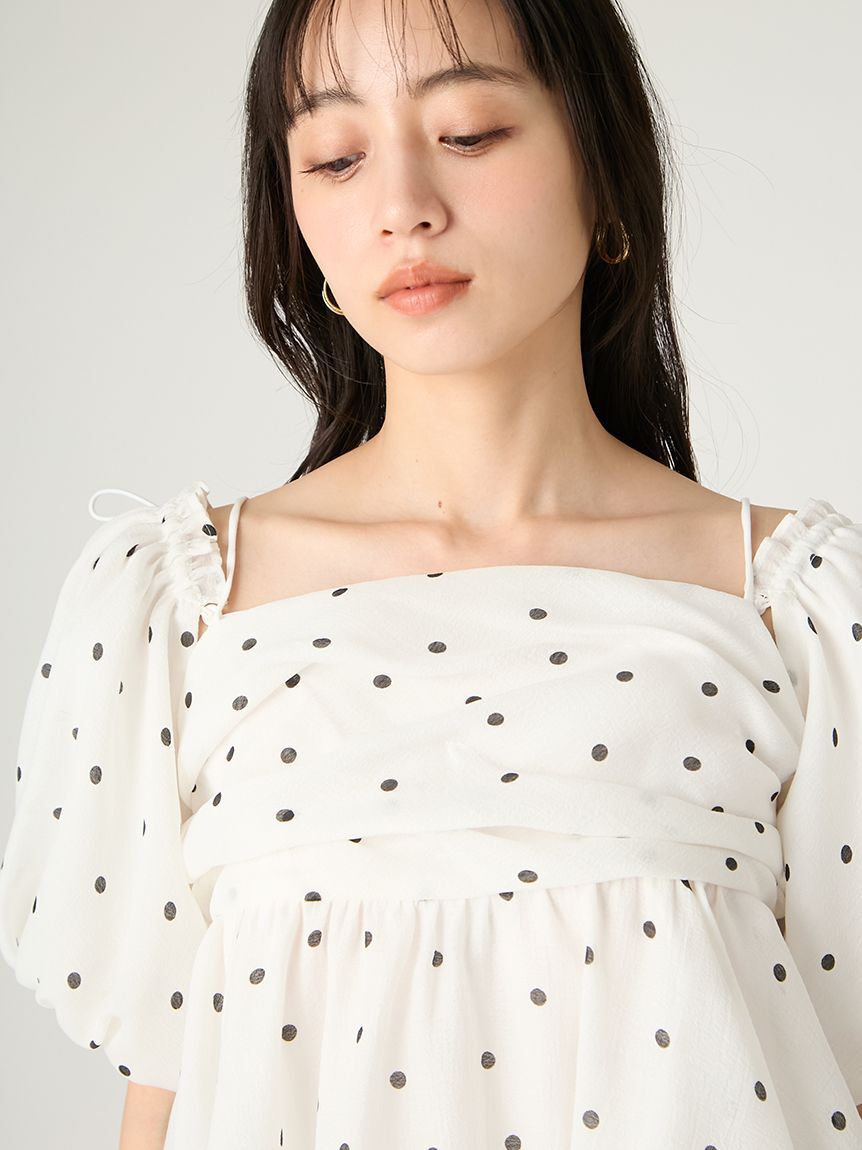 FRAY I.D「【WEB限定】オフショルパフスリーブブラウス／ウォッシャブル」|シャツ・ブラウス|