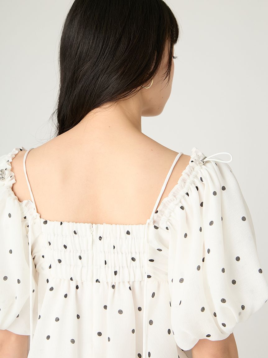 FRAY I.D「【WEB限定】オフショルパフスリーブブラウス／ウォッシャブル」|シャツ・ブラウス|