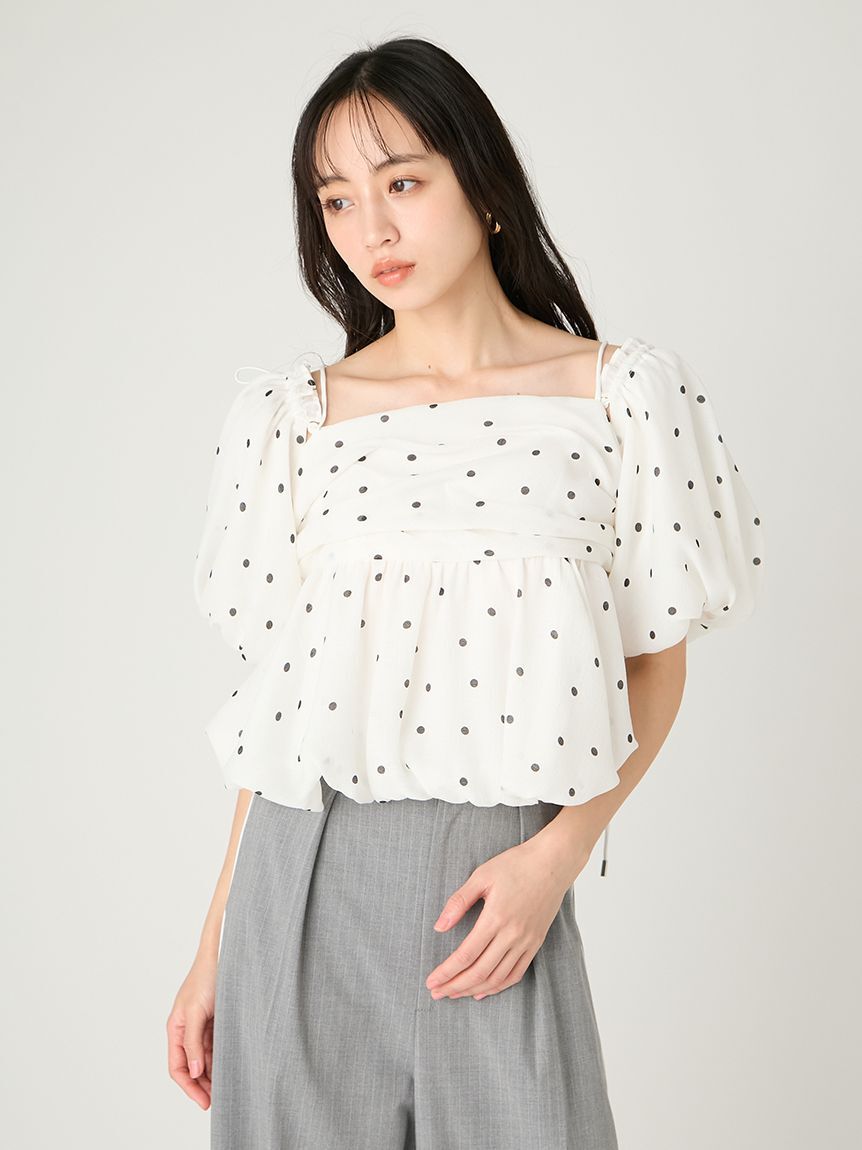 FRAY I.D「【WEB限定】オフショルパフスリーブブラウス／ウォッシャブル」|シャツ・ブラウス|