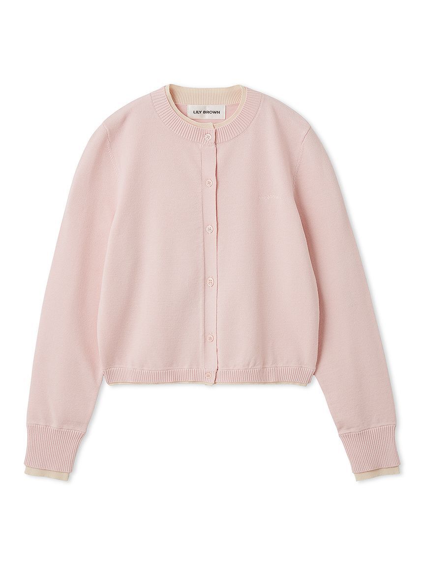 LILY BROWN「カラートリムニットカーディガン」|カーディガン|