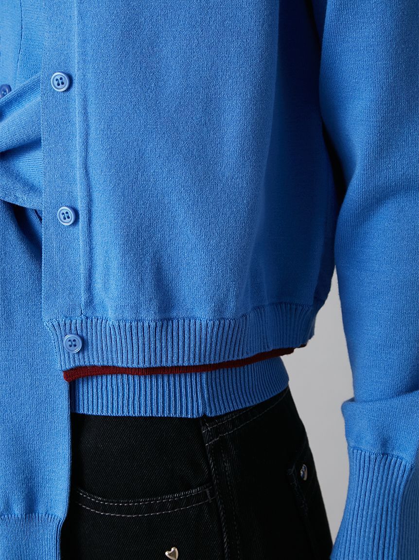 LILY BROWN「カラートリムニットカーディガン」|カーディガン|