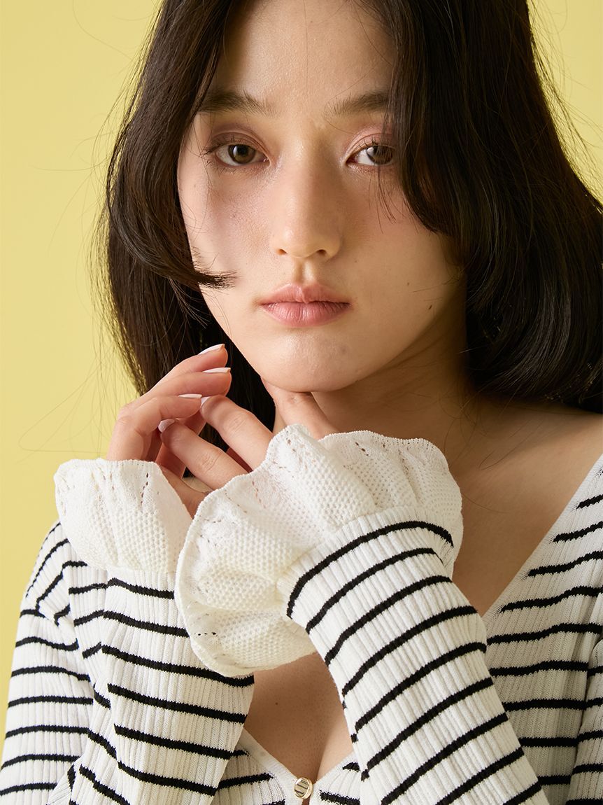 LILY BROWN「ウォッシャブルVネックニットカーディガン」|カーディガン|