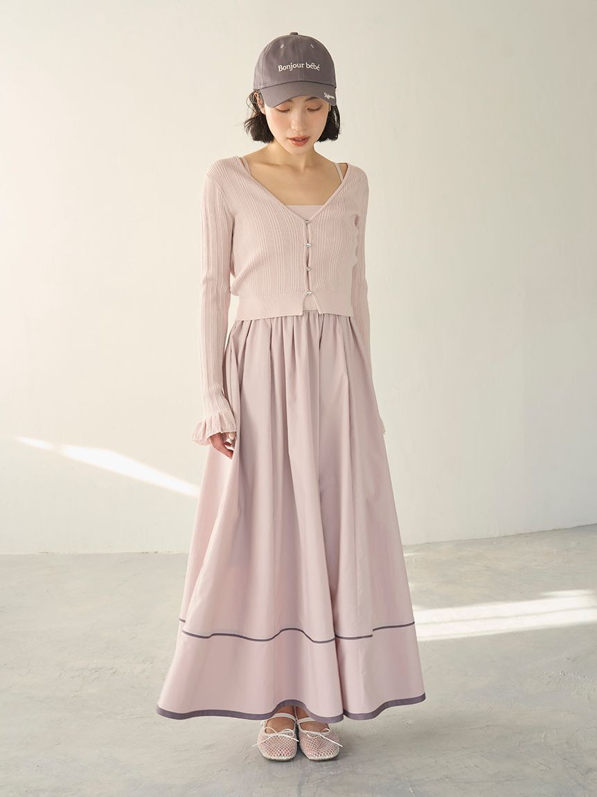 LILY BROWN「ウォッシャブルVネックニットカーディガン」|カーディガン|