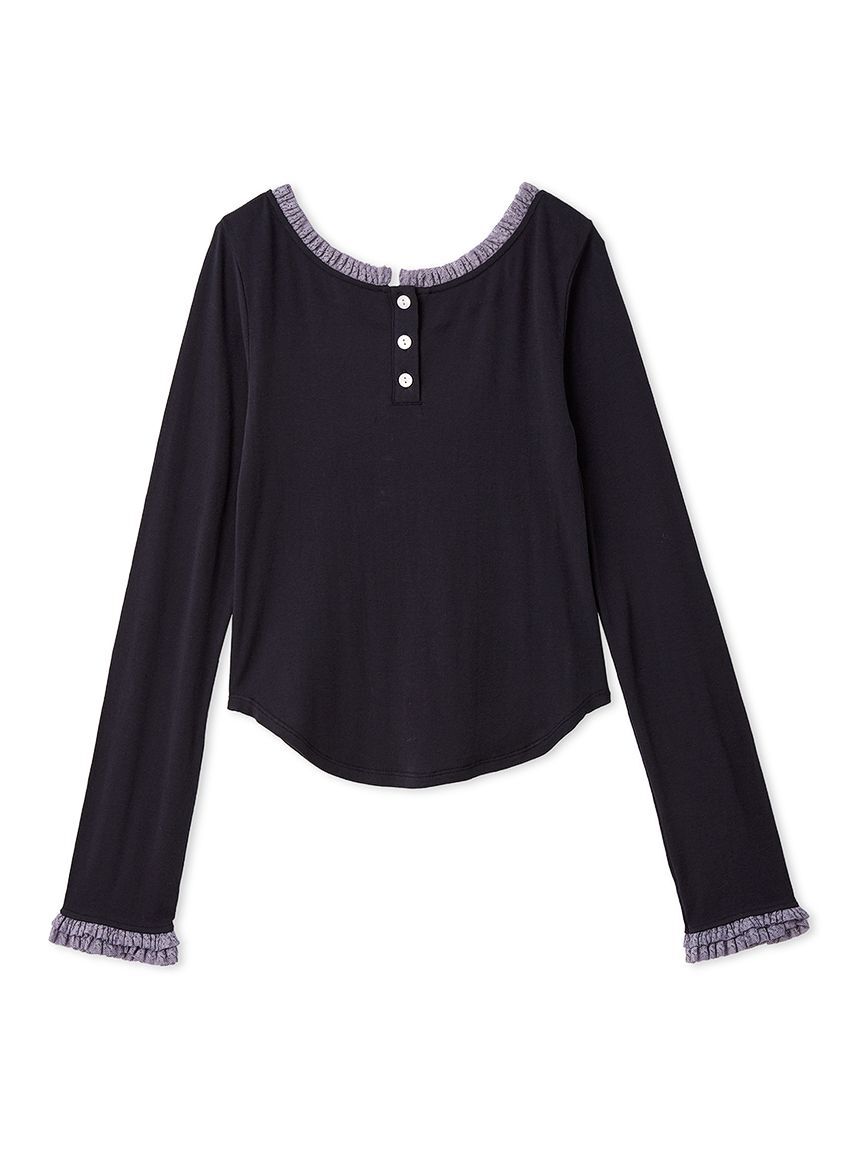 LILY BROWN「バックオープンヘンリーネックカットトップス」|Tシャツ・カットソー|