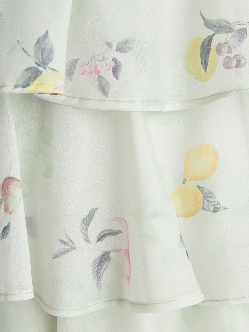 CELFORD「【洗える】フルーツプリントティアードブラウス」|シャツ・ブラウス|