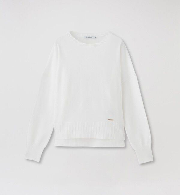  「ドロップショルダープルオーバー」|ニット・セーター|ホワイト