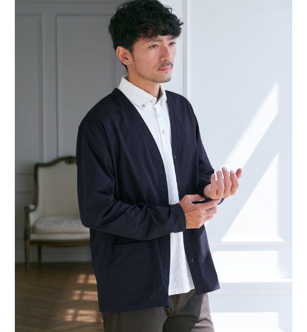 ikka「GOKU楽AIRVネックカーディガン」|カーディガン|