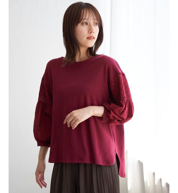 ikka「袖キカレース切り替えプルオーバー」|その他|