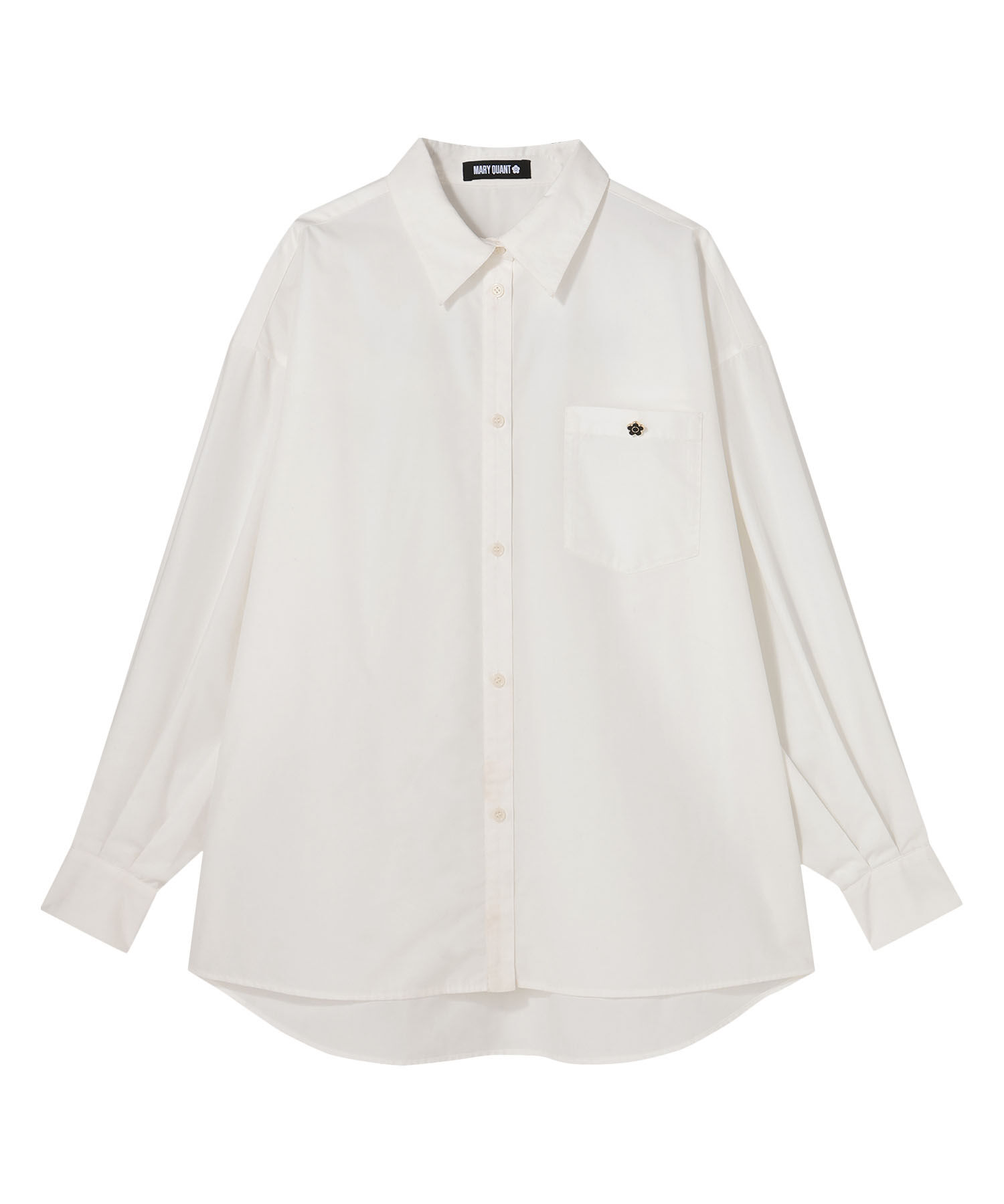 MARY QUANT「バックロゴシャツ ブラウス」|カーディガン|