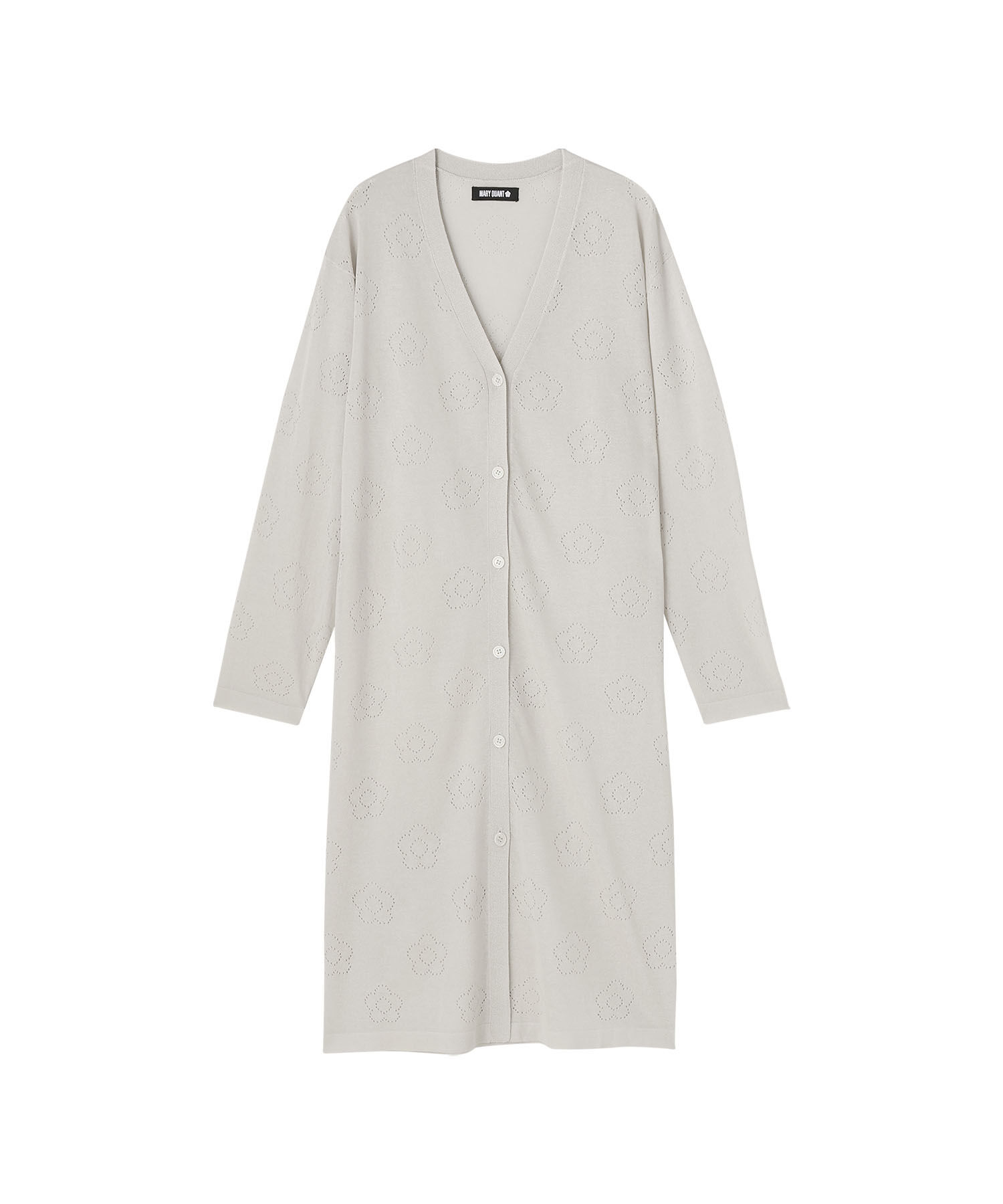 MARY QUANT「アイレットデイジーロング カーディガン」|カーディガン|グレー