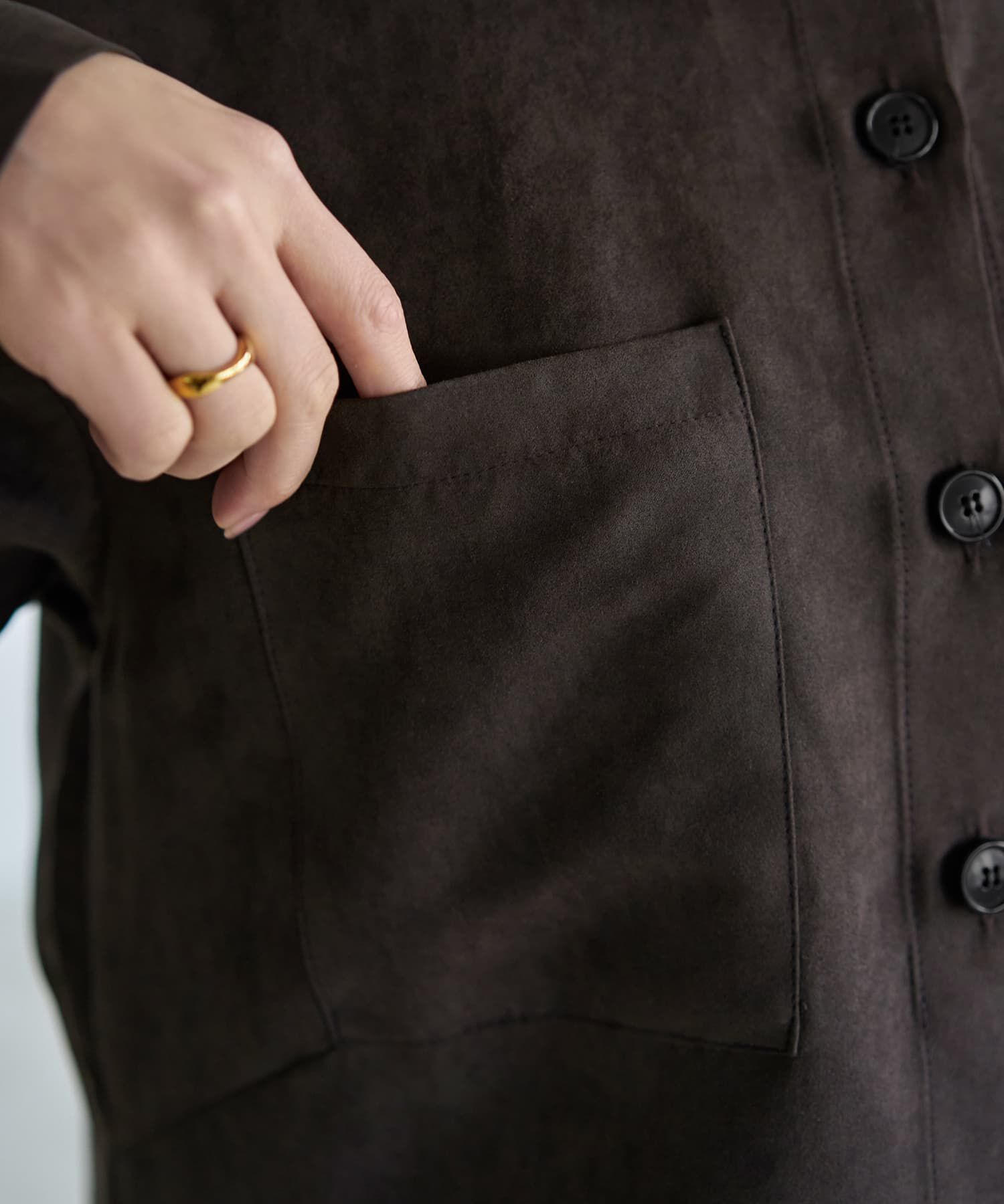 STYLE DELI「【LUXE】ライトスエードシャツ型ジャケット」|その他|