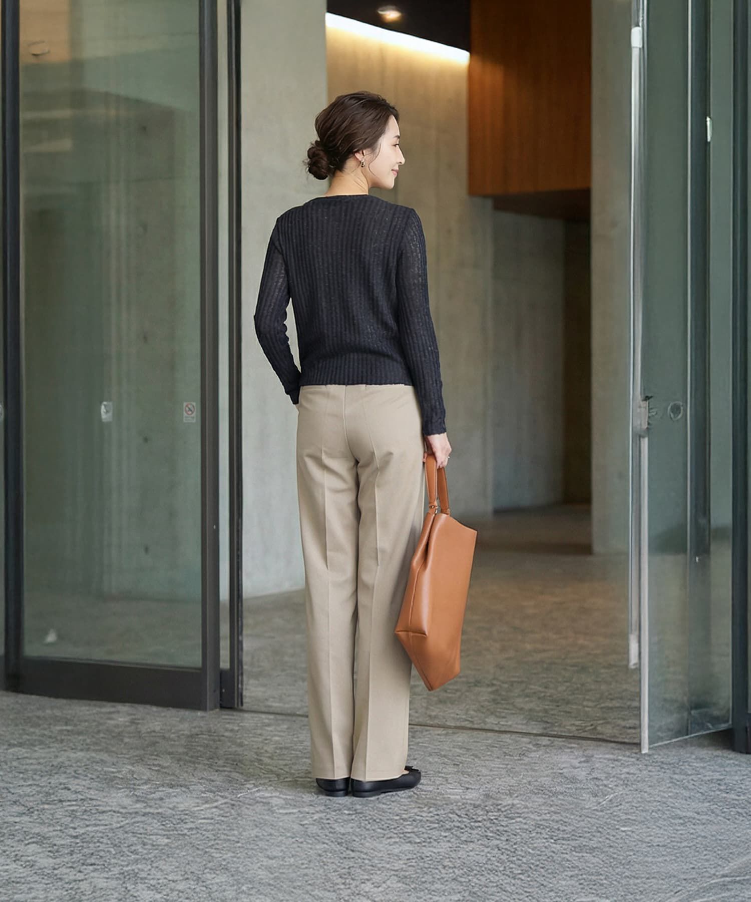 STYLE DELI「レイヤード風Vネックシアーニットトップス」|ニット・セーター|