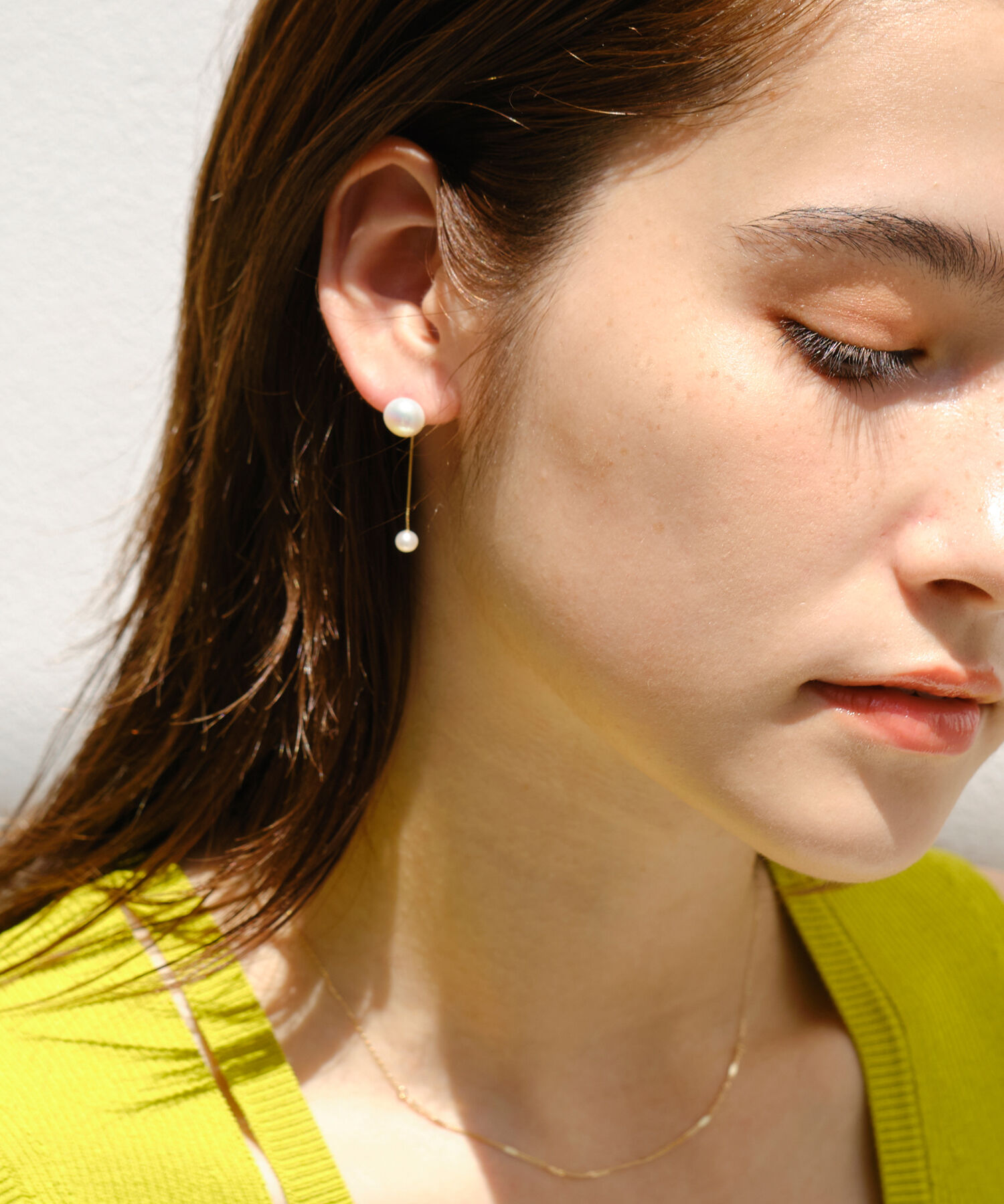 JUPITER「【K10】ダブル淡水パールイヤリング」|イヤリング|