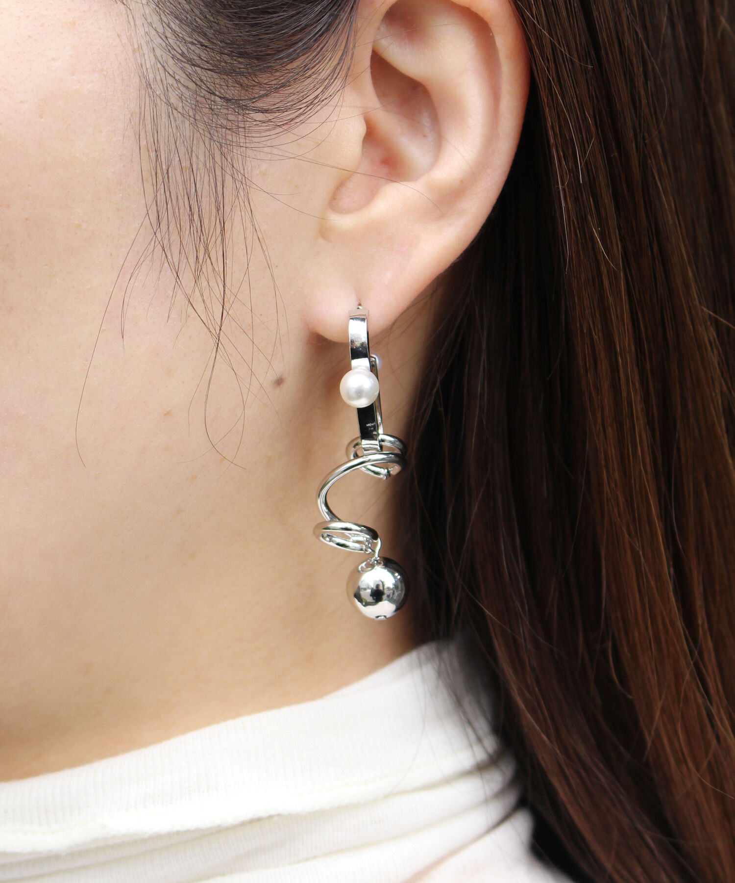 Phoebe+「【amplis】hereピアス シルバー」|ピアス|