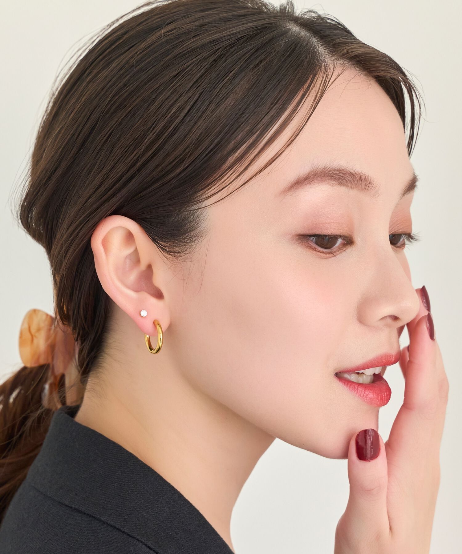 Phoebe「【金属アレルギー対応】6setビジューピアス　ゴールド/サージカルステンレス」|ピアス|