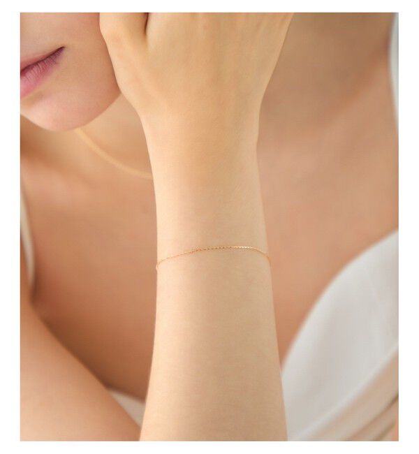 ete「[レイヤード] K18YG ミラーカットチェーン ブレスレット」|ブレスレット・バングル|