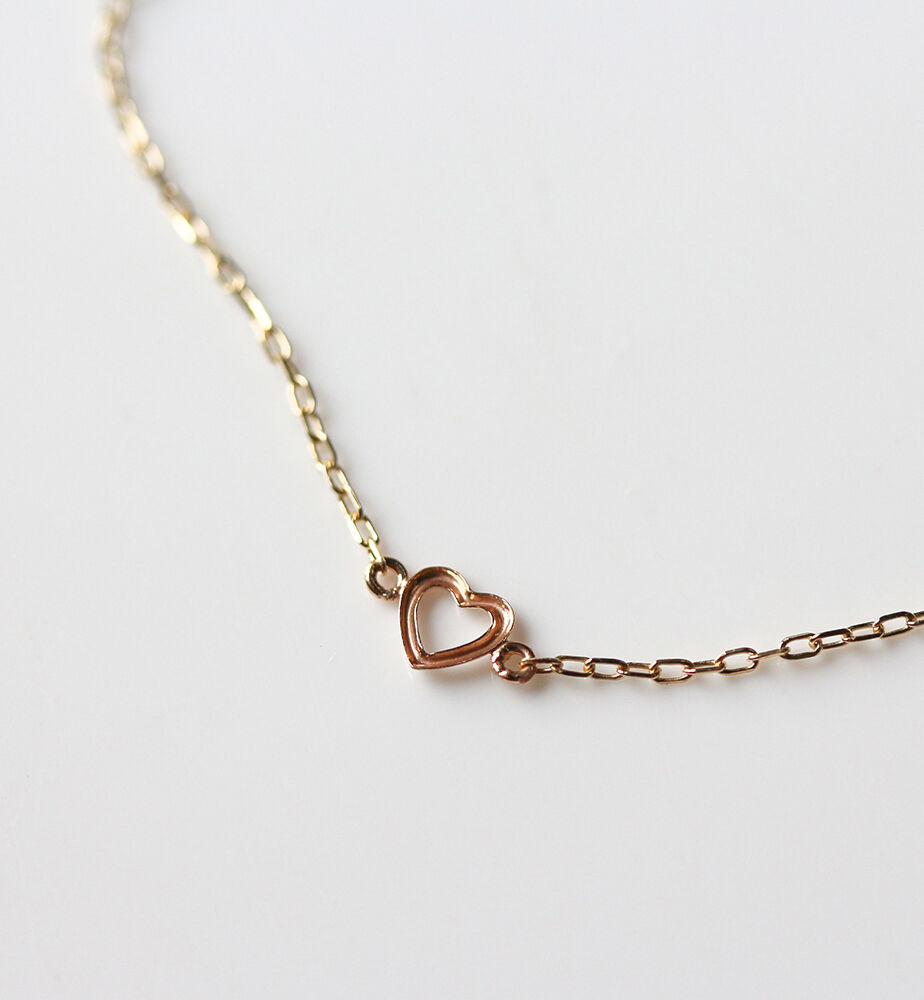  「ゴールド ハート ブレスレット | K10YG」|ブレスレット・バングル|