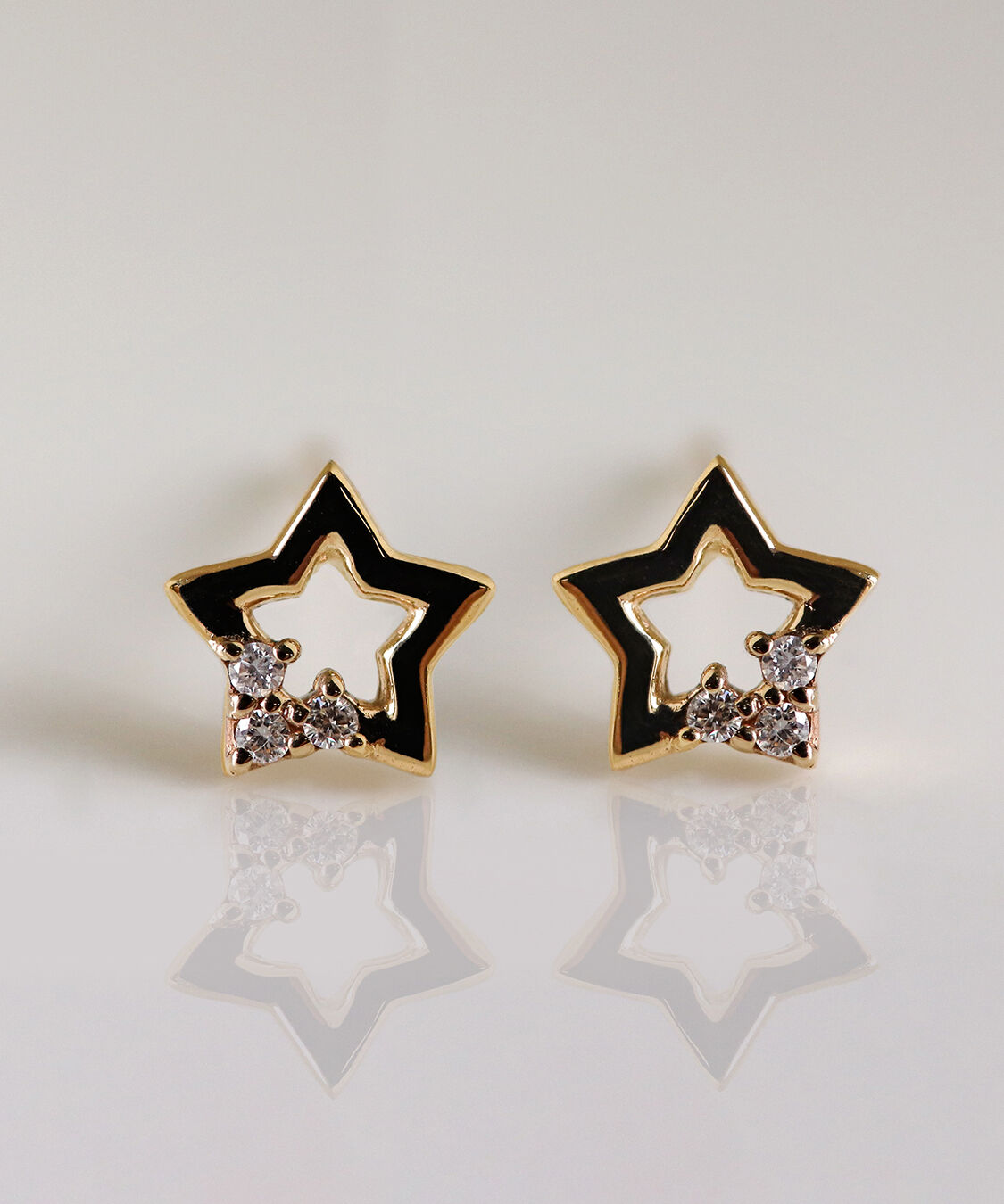  「ダイヤモンド スター ピアス | K10YG」|ピアス|K10 イエローゴールド