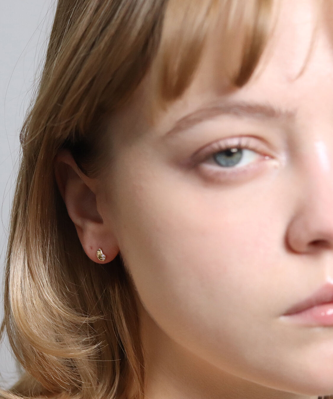  「ダイヤモンド ビーンズ ピアス | K10YG」|ピアス|