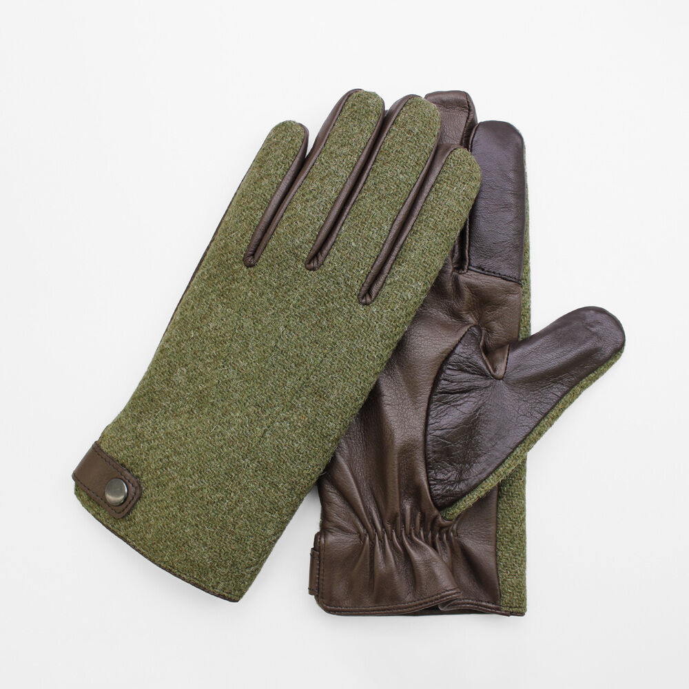 BACKYARD FAMILY「ハリスツイード 手袋 メンズ 通販 Harris Tweed グローブ スマートフォン対応」|手袋|グリーン1