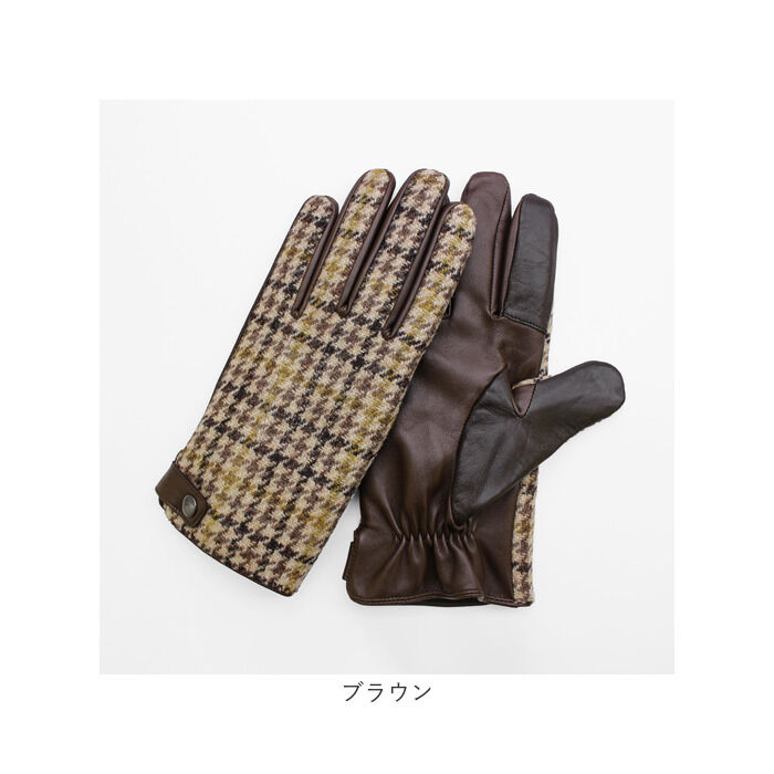 BACKYARD FAMILY「ハリスツイード 手袋 メンズ 通販 Harris Tweed グローブ スマートフォン対応」|手袋|