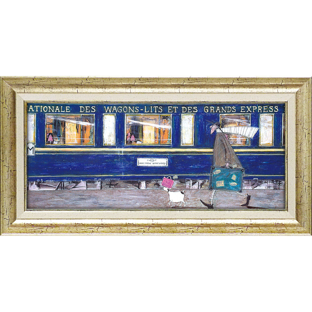 BACKYARD FAMILY「サムトフト 絵画 通販 約 32cm &times; 62cm Sam toft アートフレーム おしゃれ」|その他|ブルー1