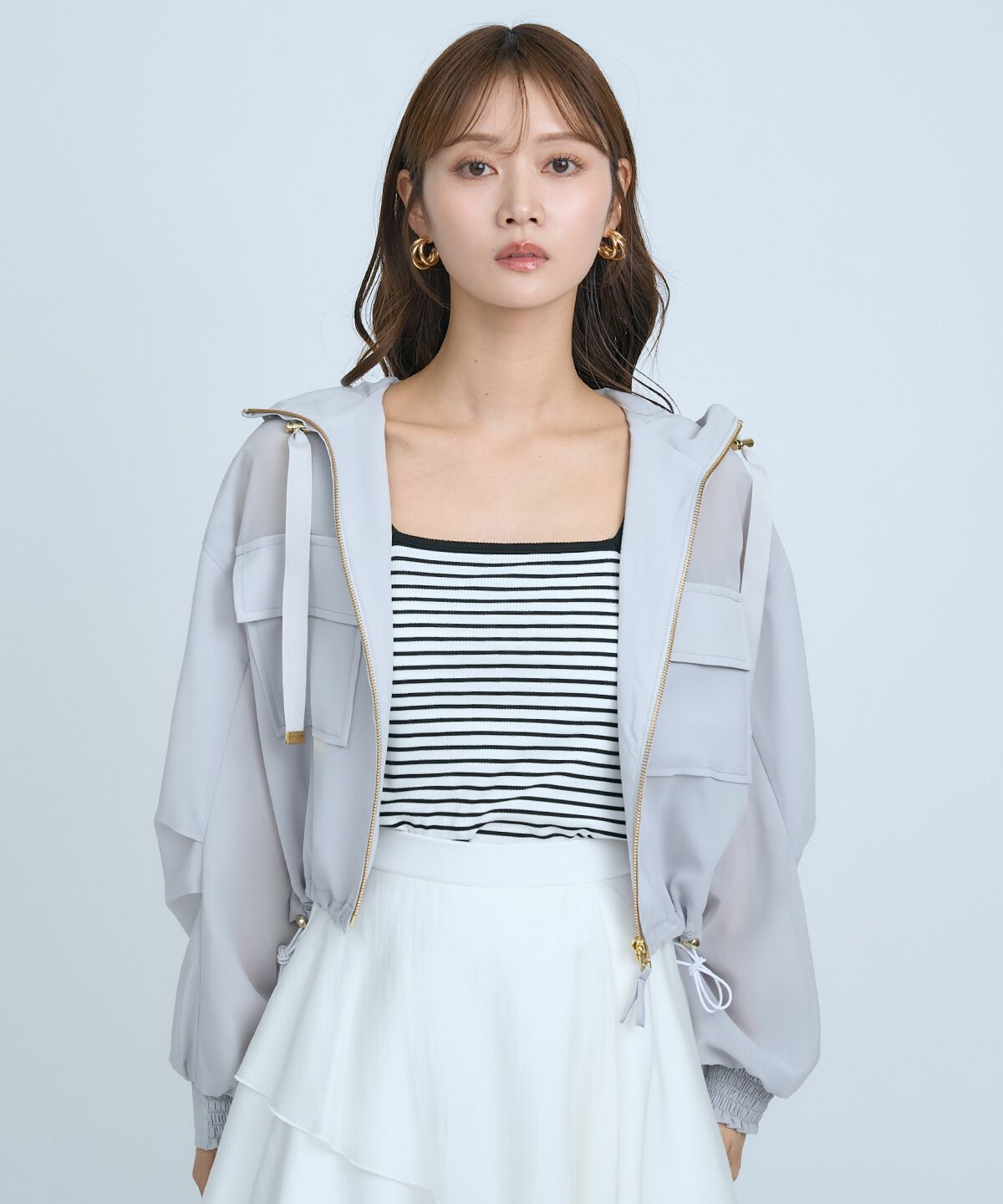 アンドクチュール「シアーフーディーブルゾン」|ブルゾン・スタジャン|