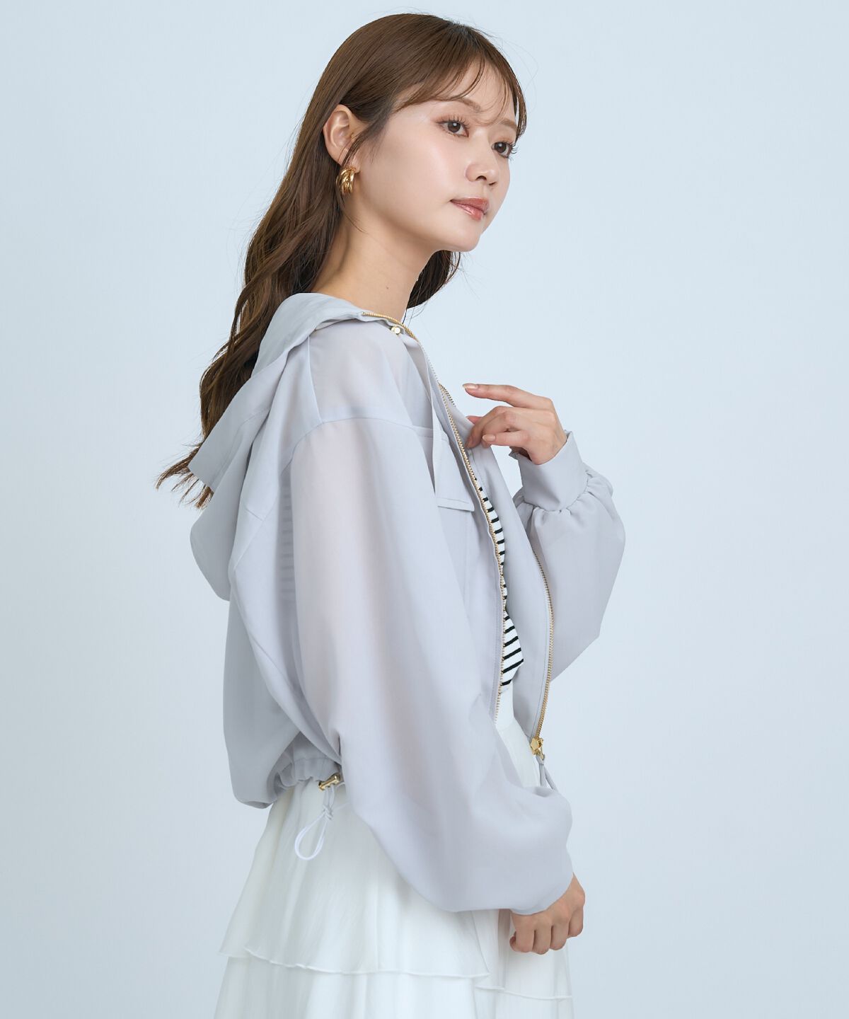 アンドクチュール「シアーフーディーブルゾン」|ブルゾン・スタジャン|