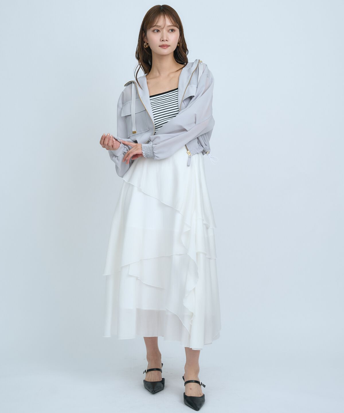 アンドクチュール「シアーフーディーブルゾン」|ブルゾン・スタジャン|