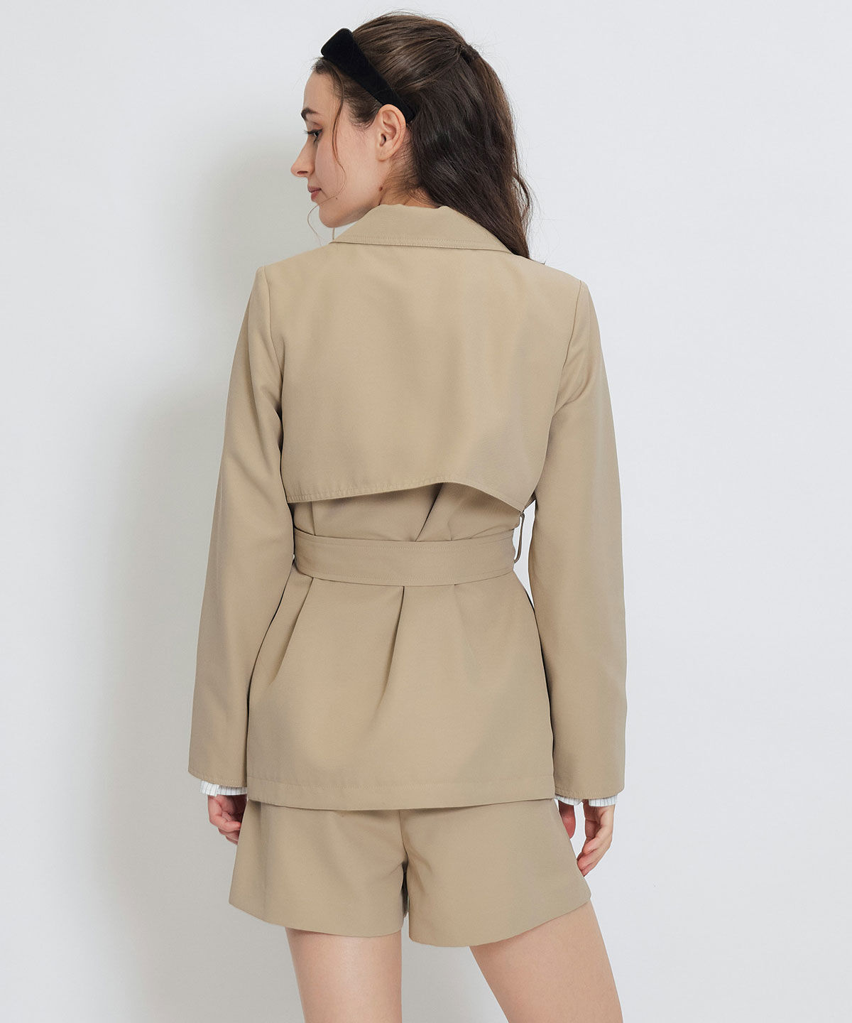 REDYAZEL「2WAYエンブレムボタンミドルトレンチコート」|トレンチコート|