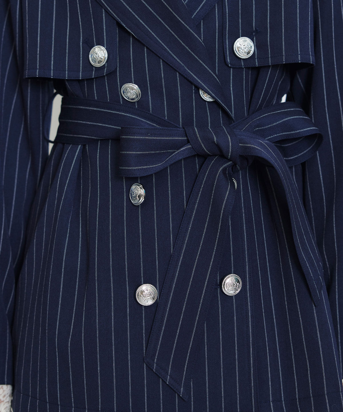 REDYAZEL「2WAYエンブレムボタンミドルトレンチコート」|トレンチコート|