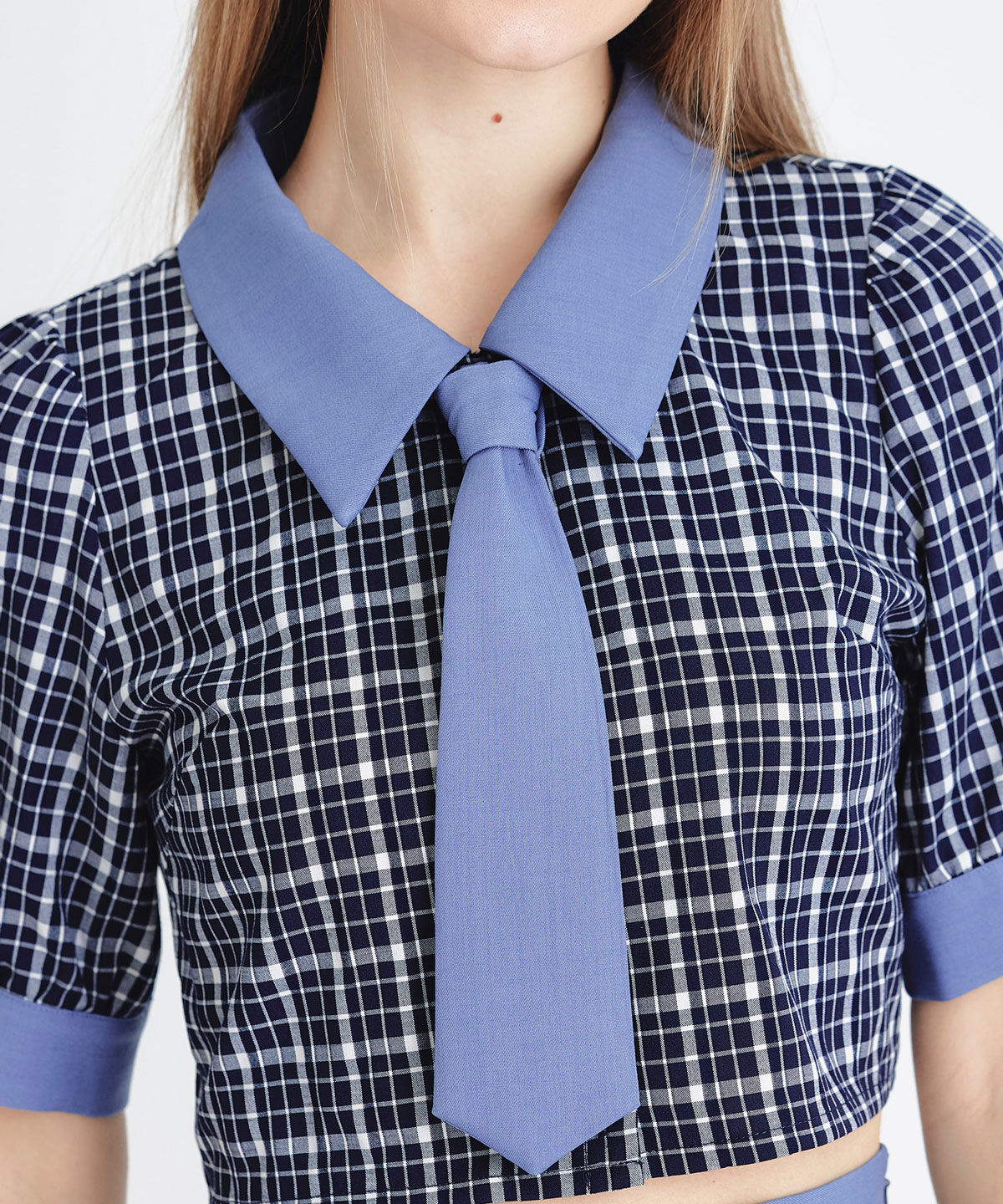 REDYAZEL「ﾌﾟﾚｯﾋﾟｰﾈｸﾀｲﾁｪｯｸﾌﾞﾗｳｽ&times;ﾌﾟﾘｰﾂﾐﾆｽｶｰﾄｾ  」|ワンピース|