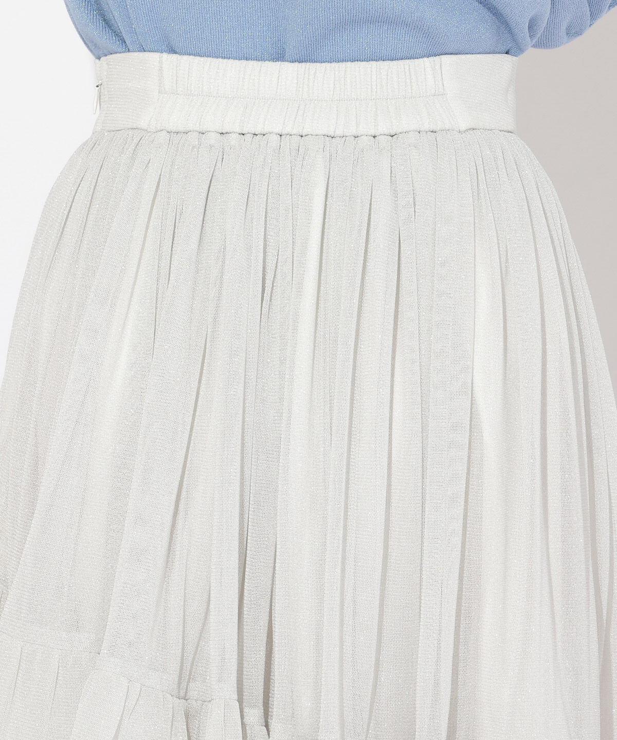 WILLSELECTION「ラメチュールボリュームスカート」|フレア|