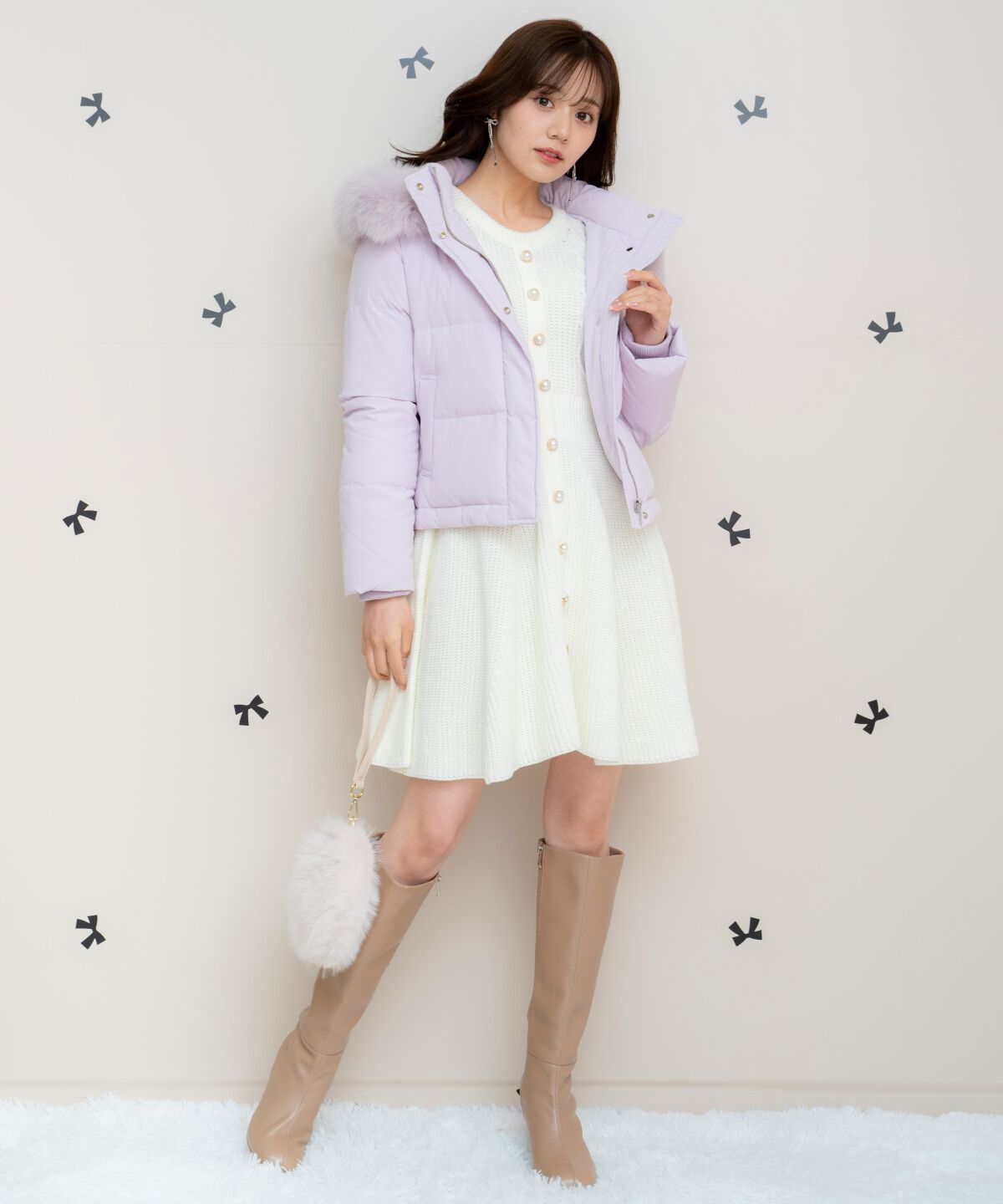 WILLSELECTION「FOXファー付きショートダウン」|ダウン|