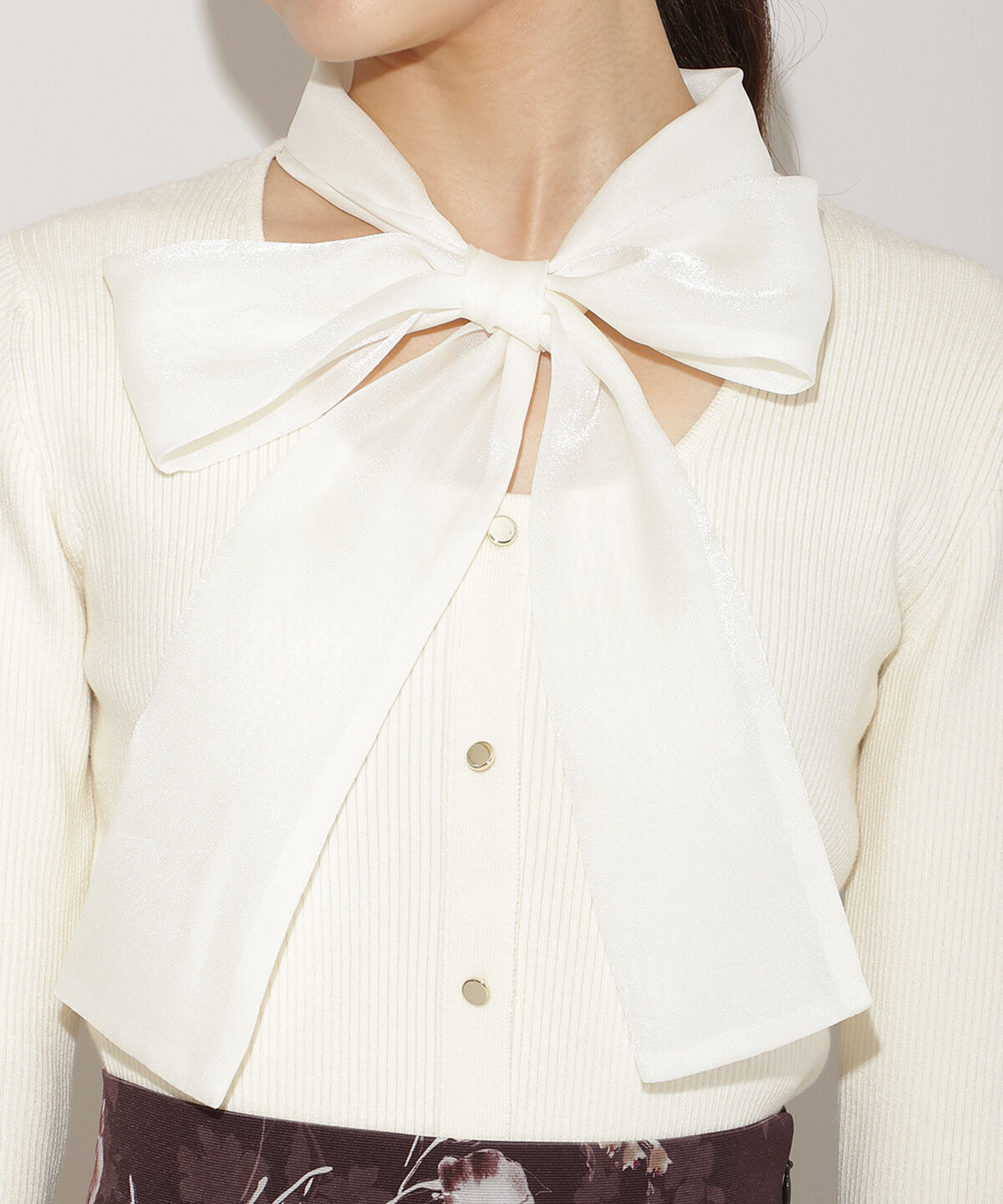 WILLSELECTION「シアーリボンニット」|ニット・セーター|