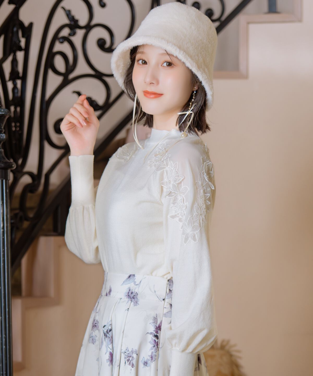 WILLSELECTION「ショルダーエンブロイダリーニット」|ニット・セーター|