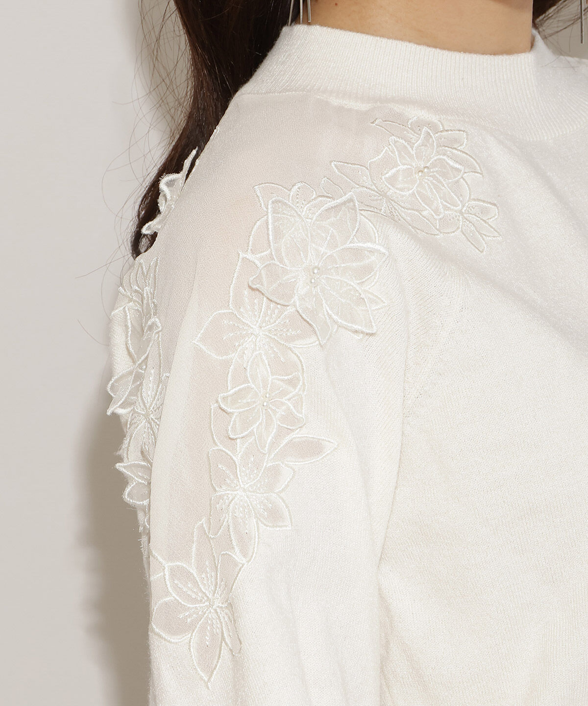 WILLSELECTION「ショルダーエンブロイダリーニット」|ニット・セーター|