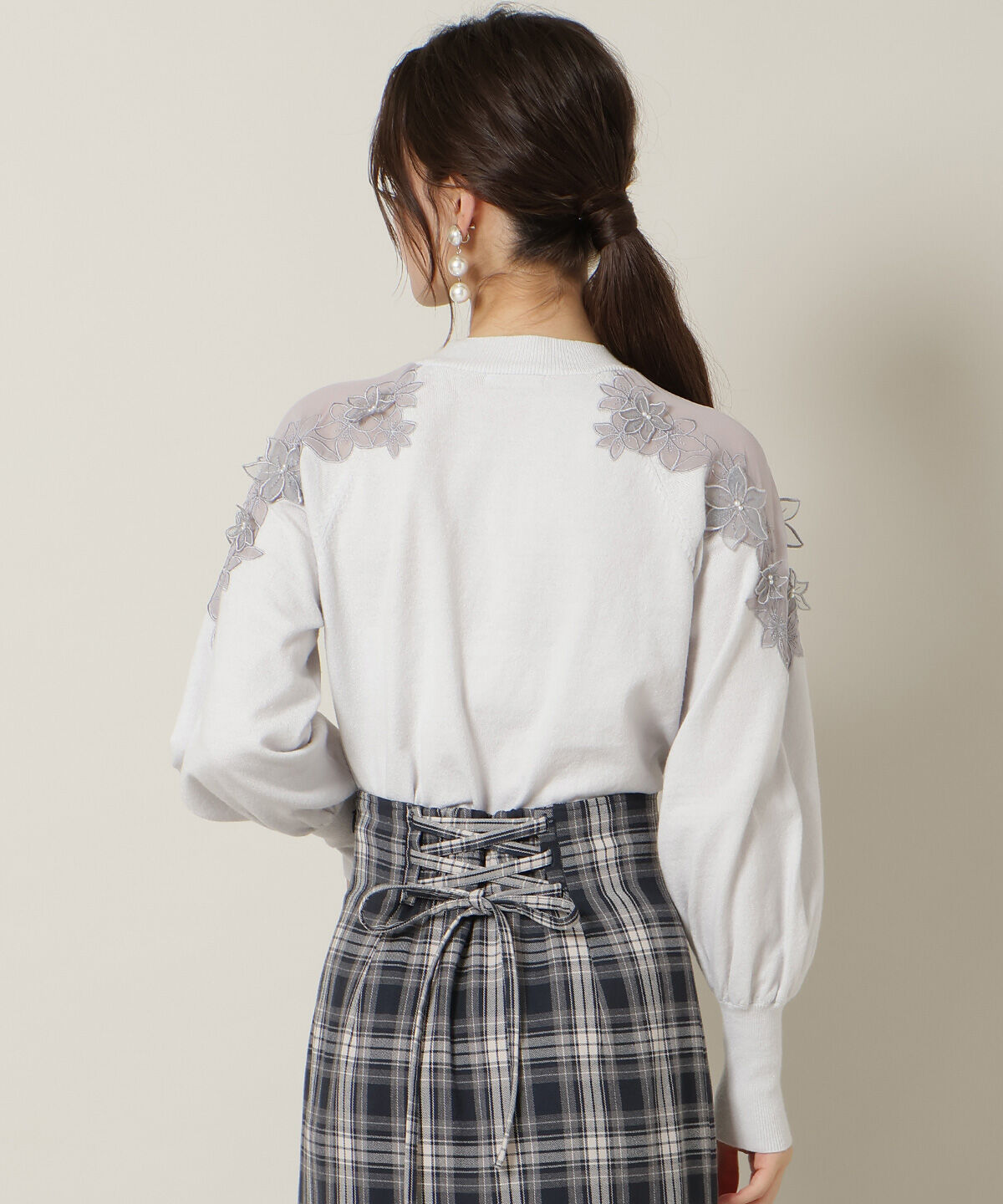 WILLSELECTION「ショルダーエンブロイダリーニット」|ニット・セーター|