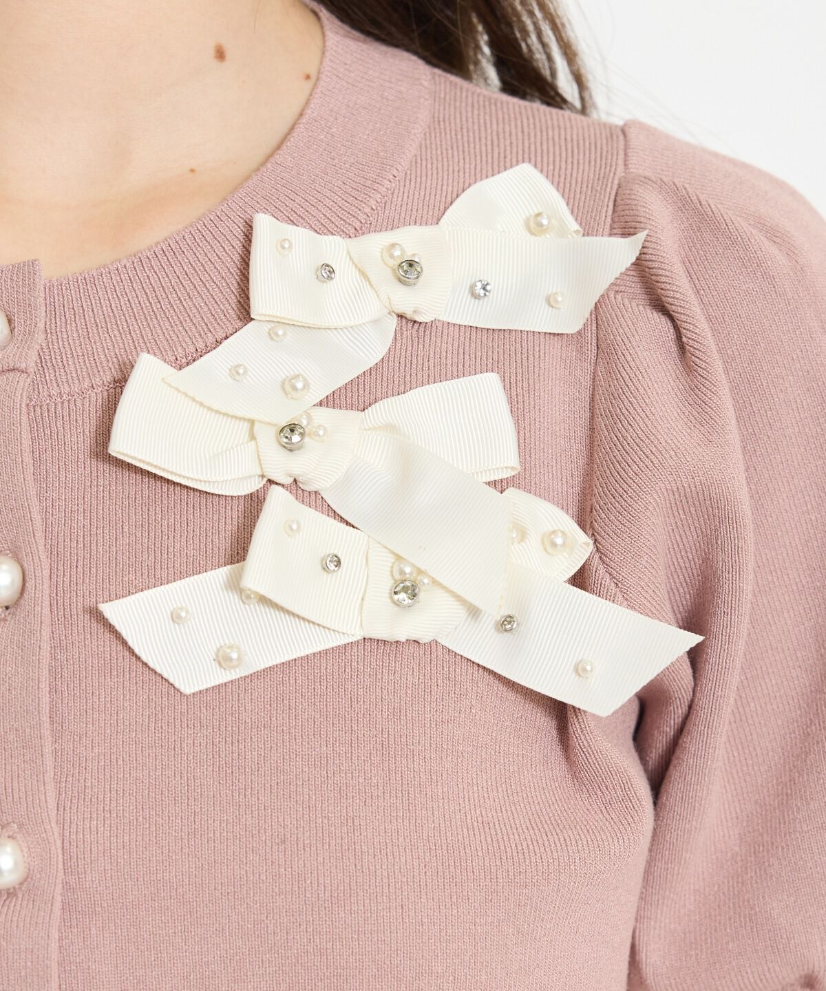 WILLSELECTION「リボンデコレーションカーディガン」|カーディガン|