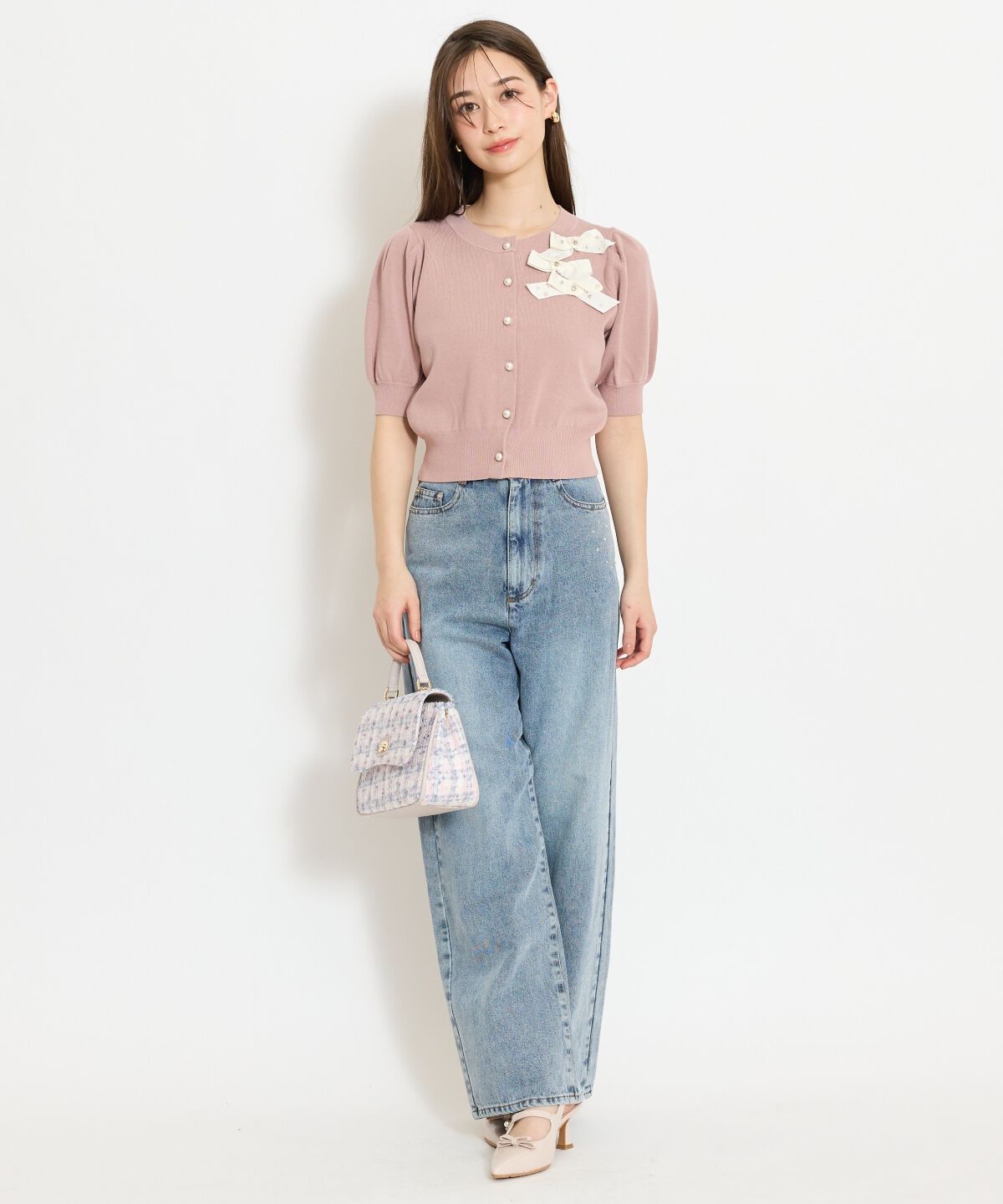 WILLSELECTION「リボンデコレーションカーディガン」|カーディガン|