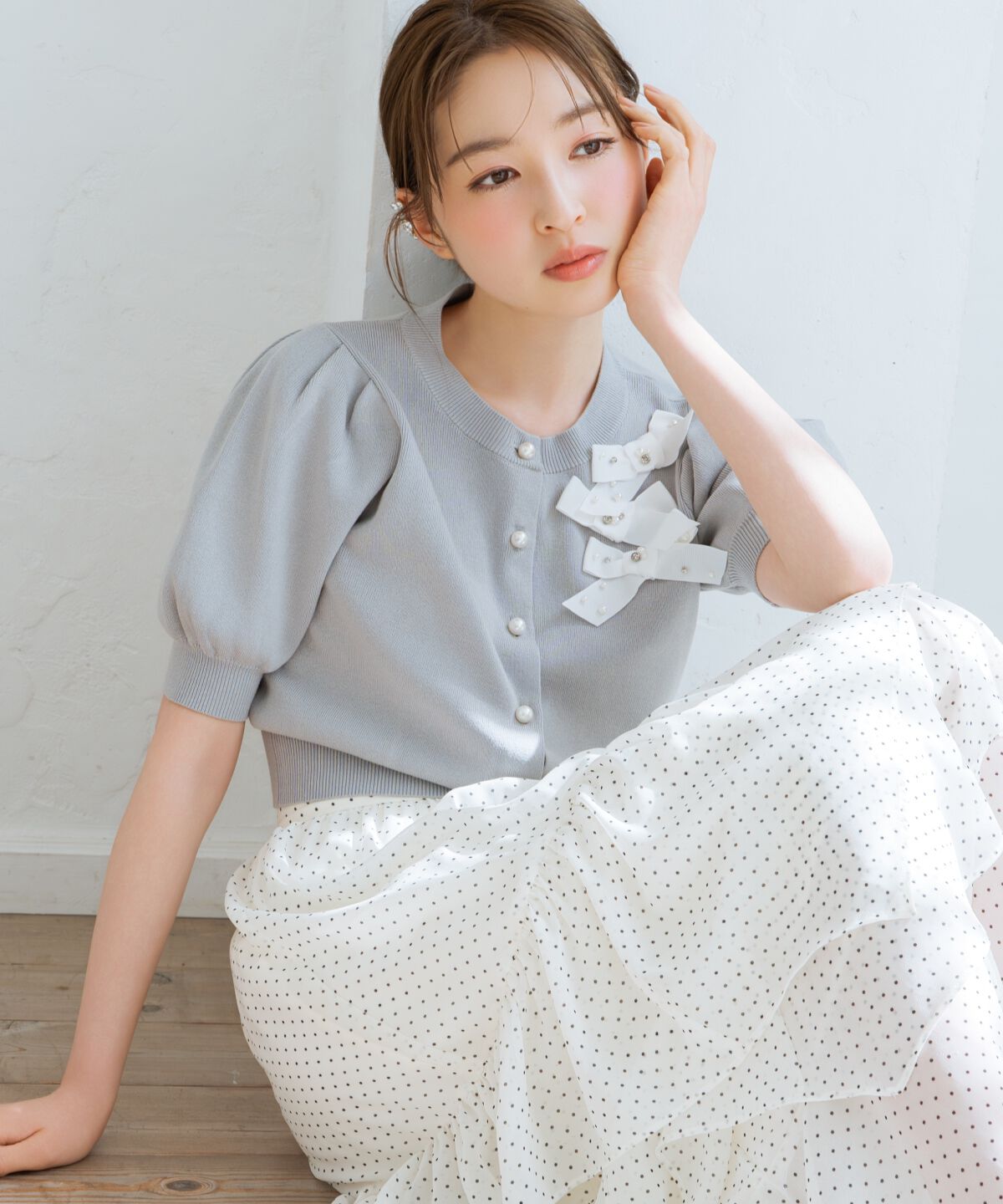 WILLSELECTION「リボンデコレーションカーディガン」|カーディガン|