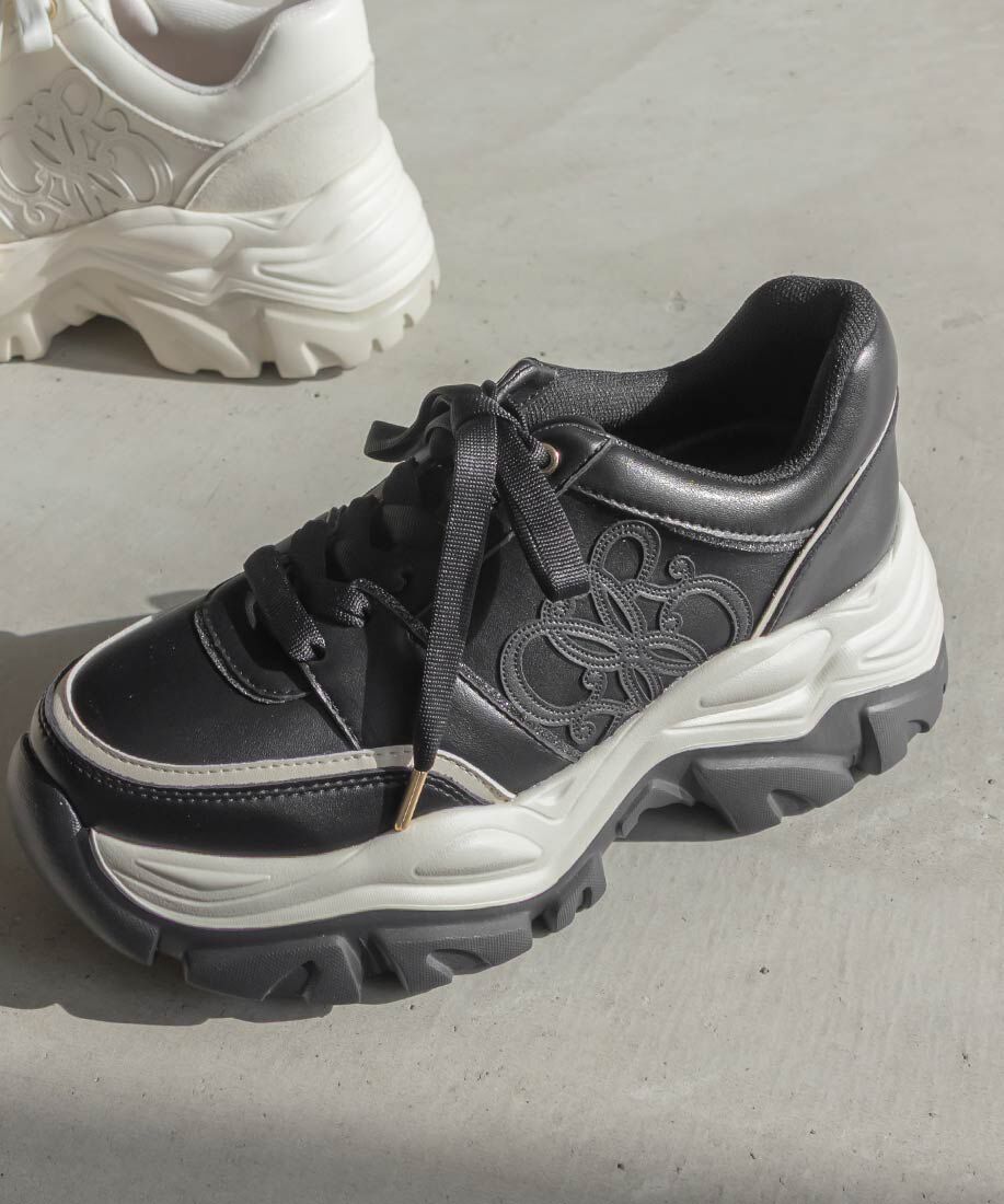  「モノグラムカッティングデザインスニーカー」|スニーカー|