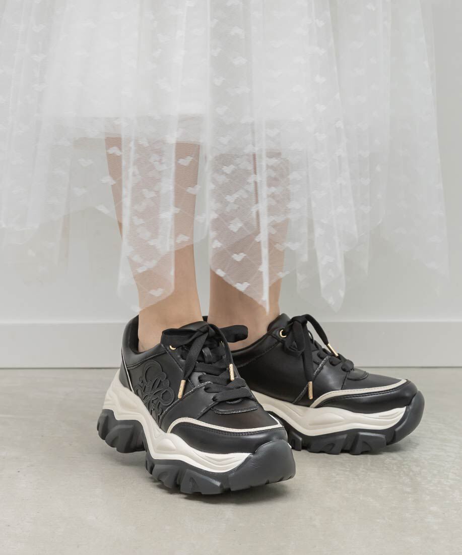  「モノグラムカッティングデザインスニーカー」|スニーカー|