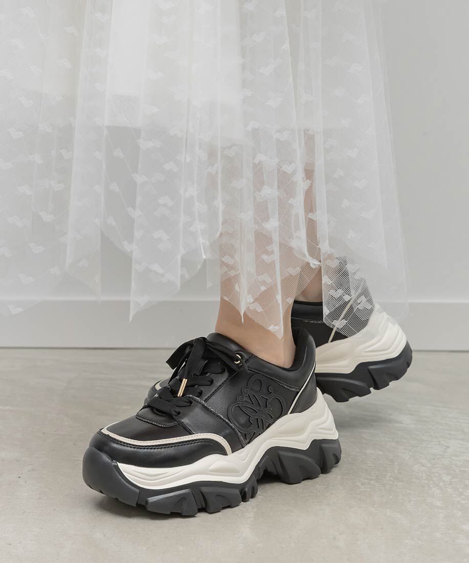  「モノグラムカッティングデザインスニーカー」|スニーカー|