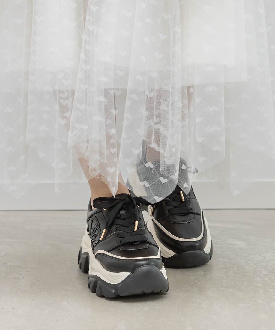  「モノグラムカッティングデザインスニーカー」|スニーカー|