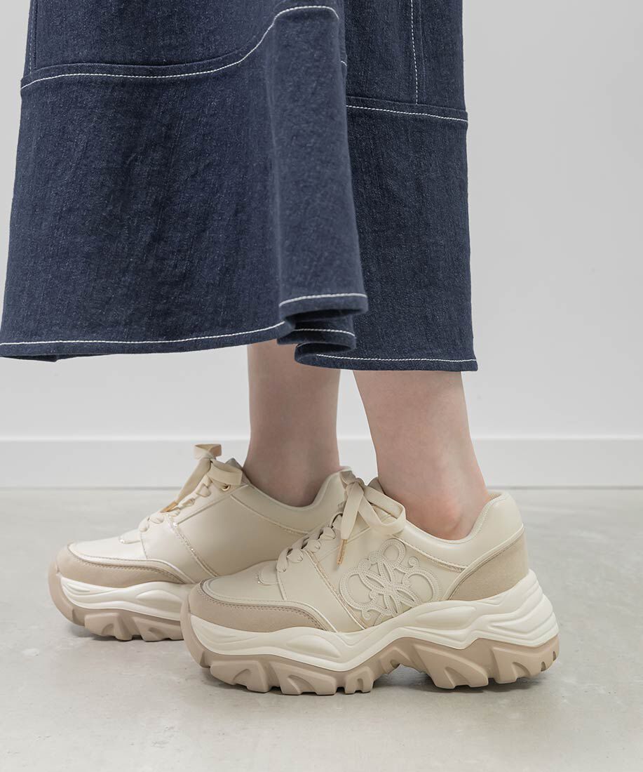  「モノグラムカッティングデザインスニーカー」|スニーカー|