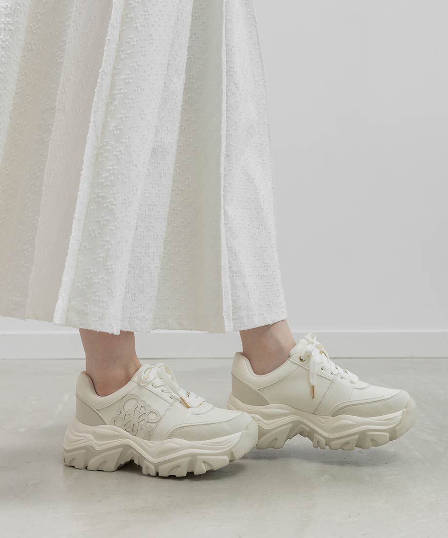  「モノグラムカッティングデザインスニーカー」|スニーカー|