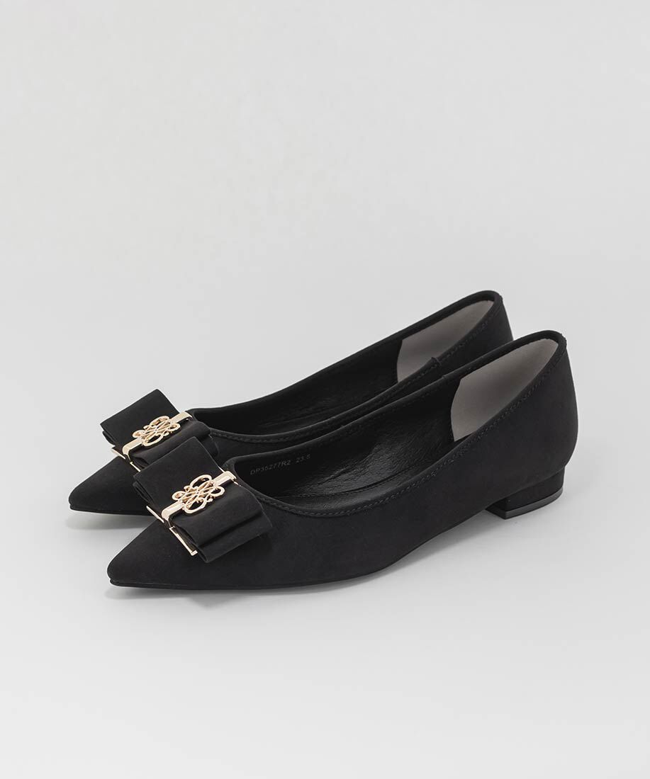  「モノグラムパーツリボンフラットパンプス」|パンプス|
