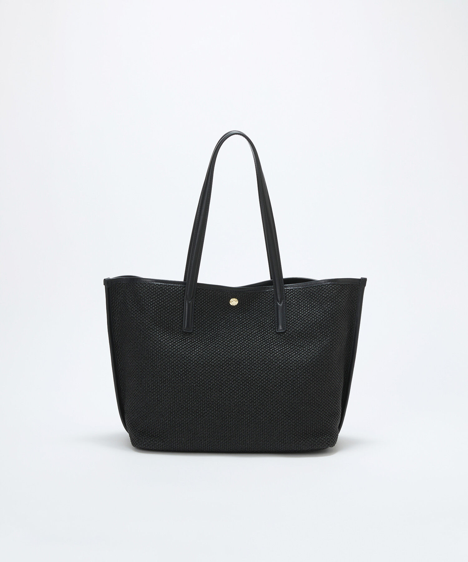 TOPKAPI BREATH「【Breath TOPKAPI】レザーコンビ 雑材風 シンプル トートバッグ チャーム付き　A4 / 軽量」|トートバッグ|